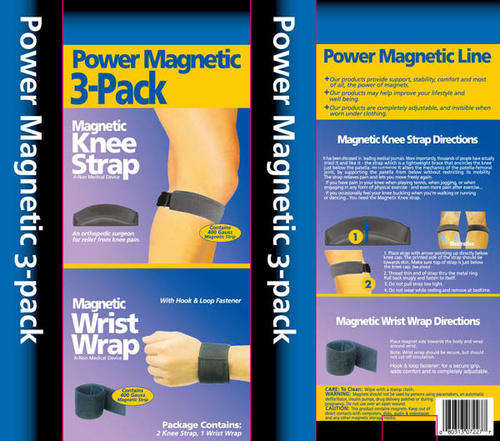 Power Magnetic - 3pack Knee and Wrist wrap